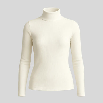 Blusa De Frio Feminina Manga Longa Gola Alta Inverno Lisa