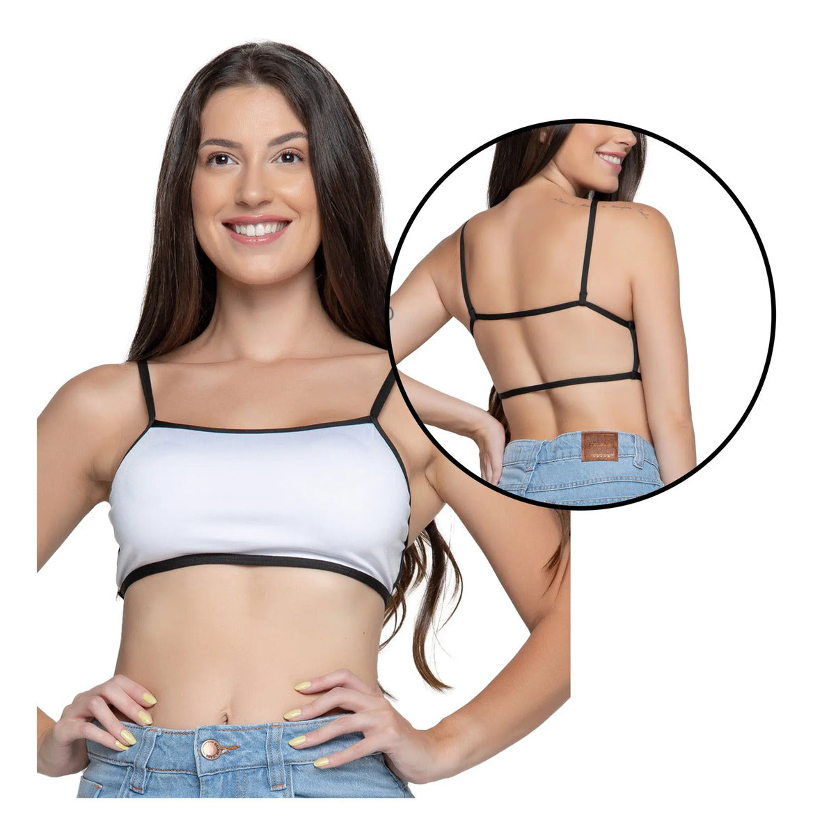 Top Costa Nua De Academia Feminino Fitness Ginástica Treino