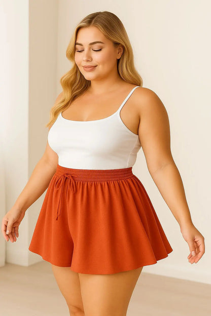 Shorts Plus Size Leve Feminino Cintura Alta