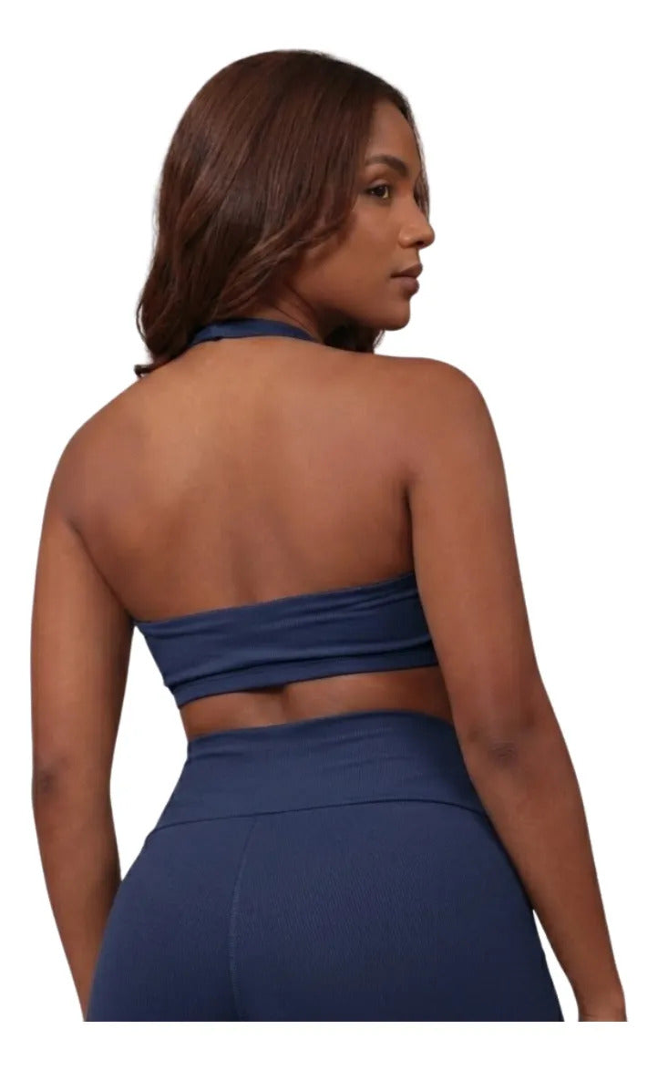 Top Halter Fitness Frente Unica Suplex Bojo Removìvel Yoga