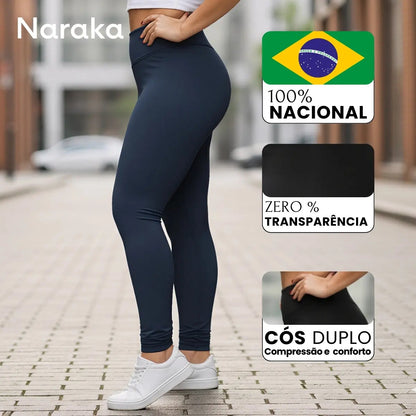 Calça Legging Feminina Cintura Alta Leg Grossa Fitness