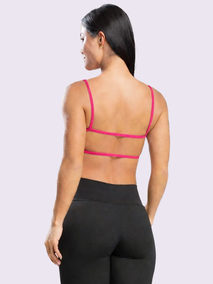 Top Costa Nua De Academia Feminino Fitness Ginástica Treino