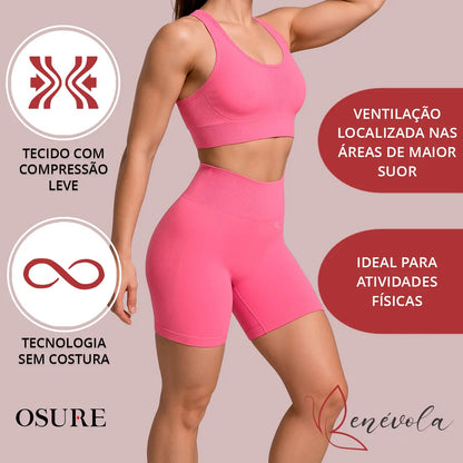 Short Selene Poliamida Zero Transparência Bermuda S/ Costura