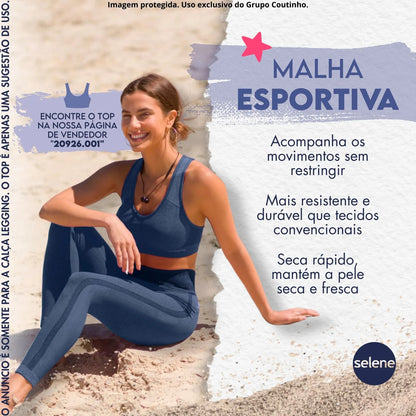 Calça Legging Fitness Academia Selene Levanta Bumbum
