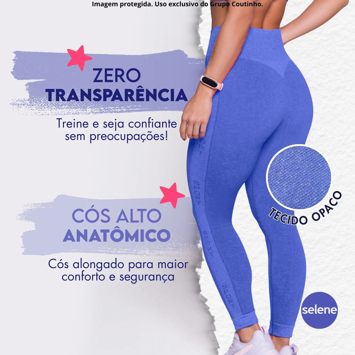 Calça Legging Fitness Academia Selene Levanta Bumbum