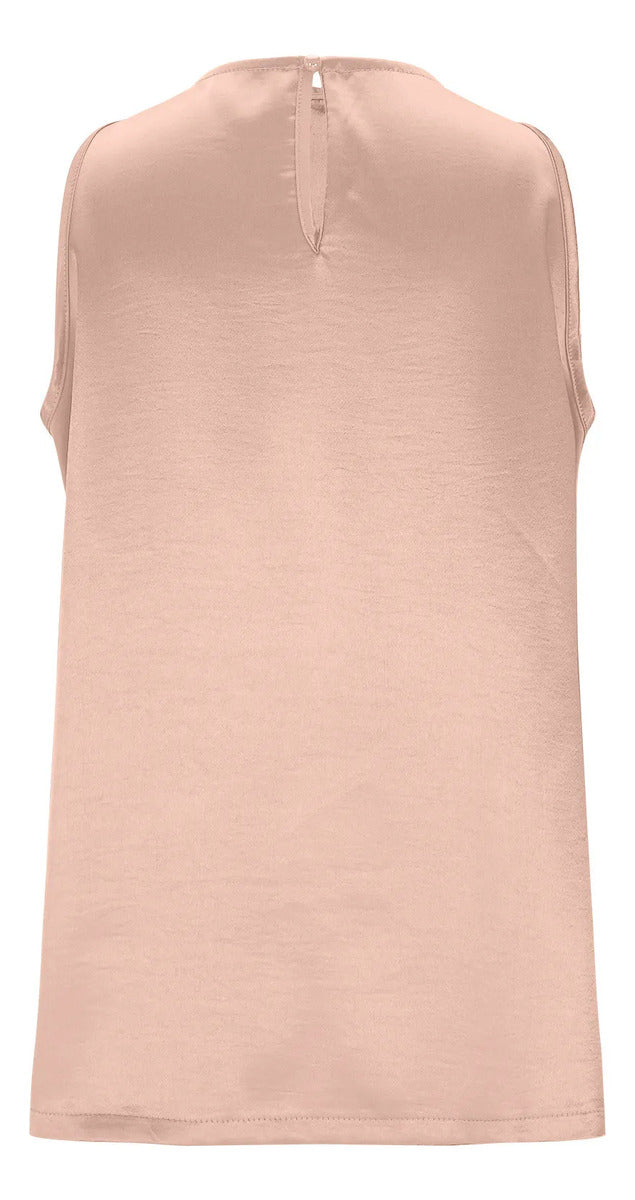 Camisa Feminina, Cor Sólida, Seda E Cetim, Blusa Longa