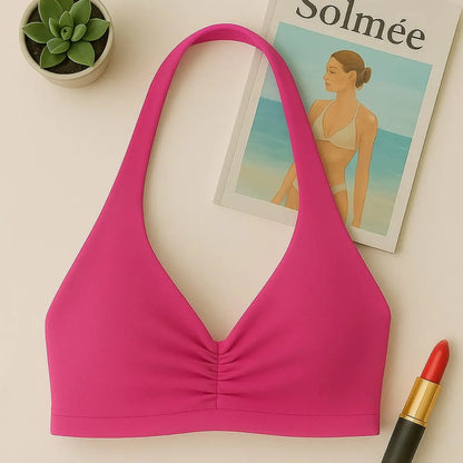 Top Halter Fitness Frente Unica Suplex Bojo Removìvel Yoga