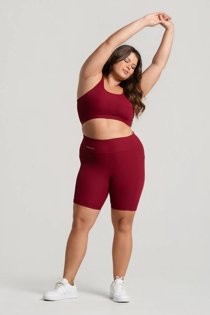 Top Feminino Academia Bolso Nadador Corrida Fitness Esporte