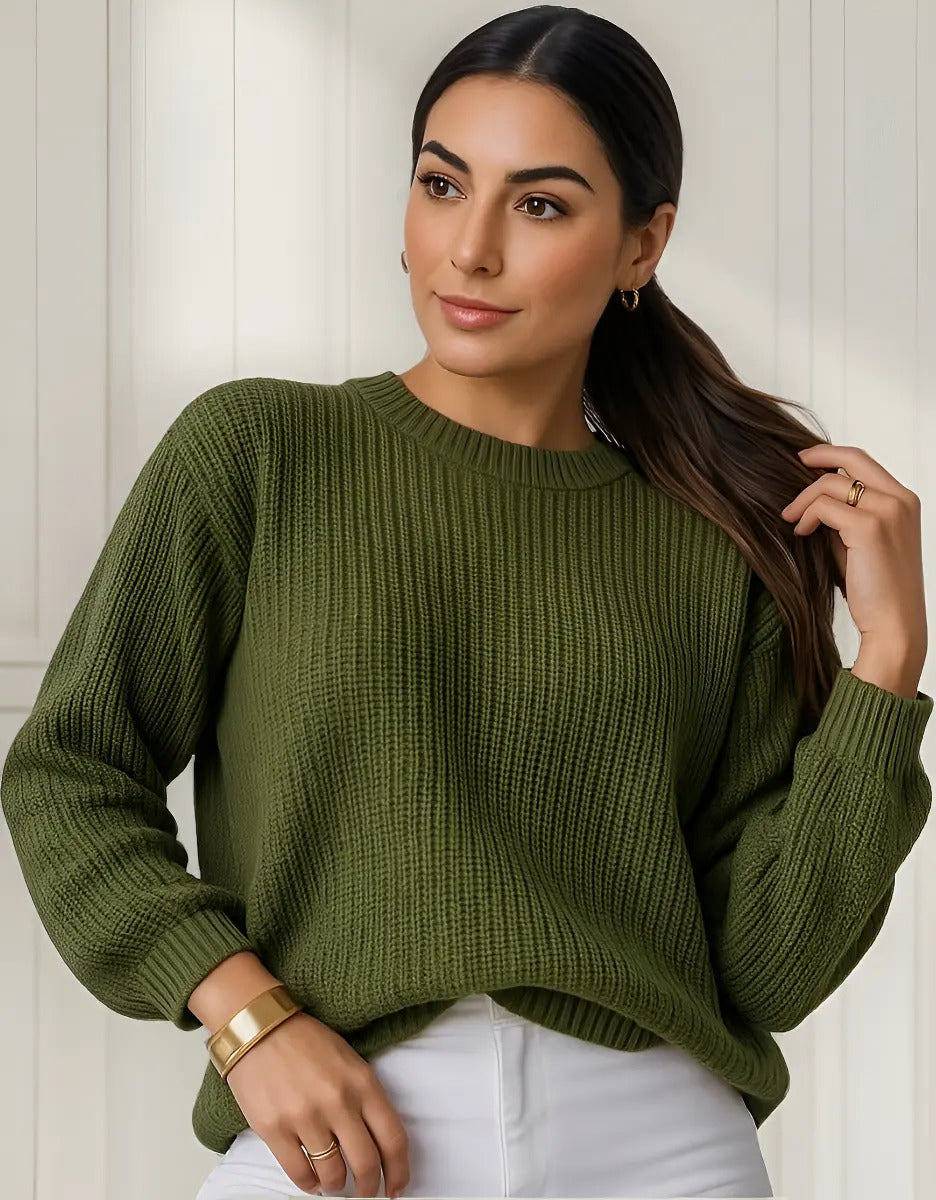 Suéter Blusa Manga Longa Max Cropped Frio Pullover Lã Trico