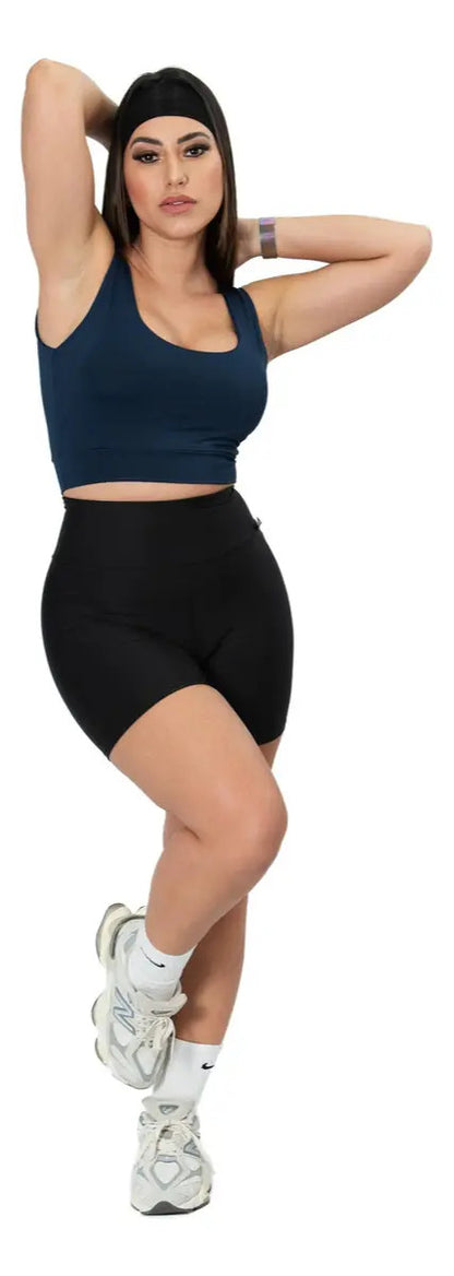 Cropped Cropet Top Alça Grossa Regata Feminino Casual C Bojo