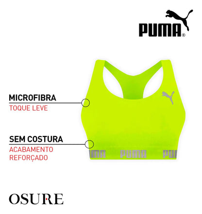 Top Puma Original Feminino Alta Sustentação Academia Fitness