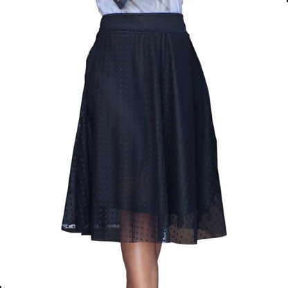 Saia Feminina Midi Godê De Tule Moda Evangélica Plus Size