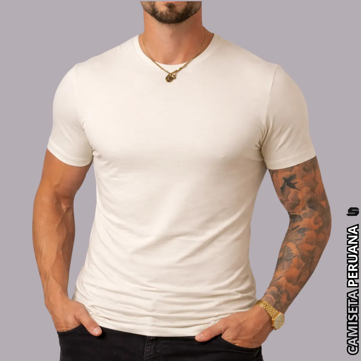 Camiseta Basica Masculina Algodão Lisa Malha Peruana Premium