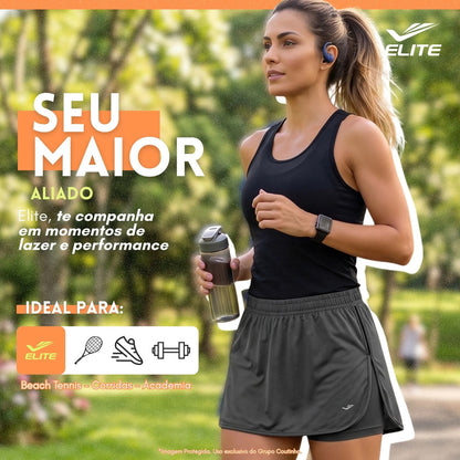 Short Feminino Academia Saia Fitness Corrida Poliamida Elite