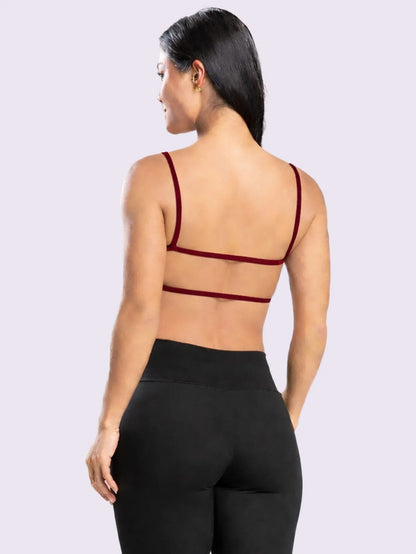 Top Costa Nua De Academia Feminino Fitness Ginástica Treino