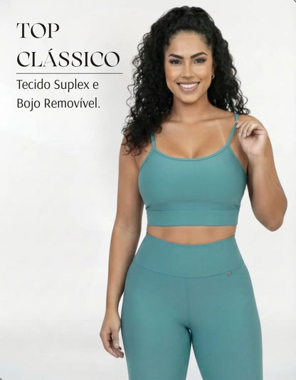 Top Fitness Academina De Alcinha Fina Com Bojo