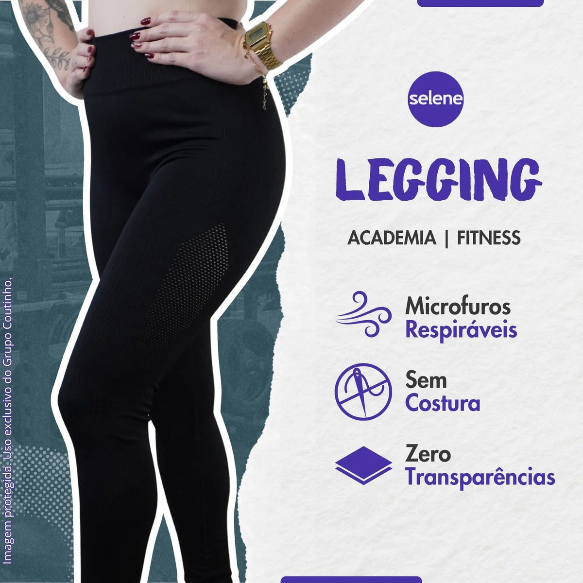 Legging Fitness de Treino Zero Transparência Selene