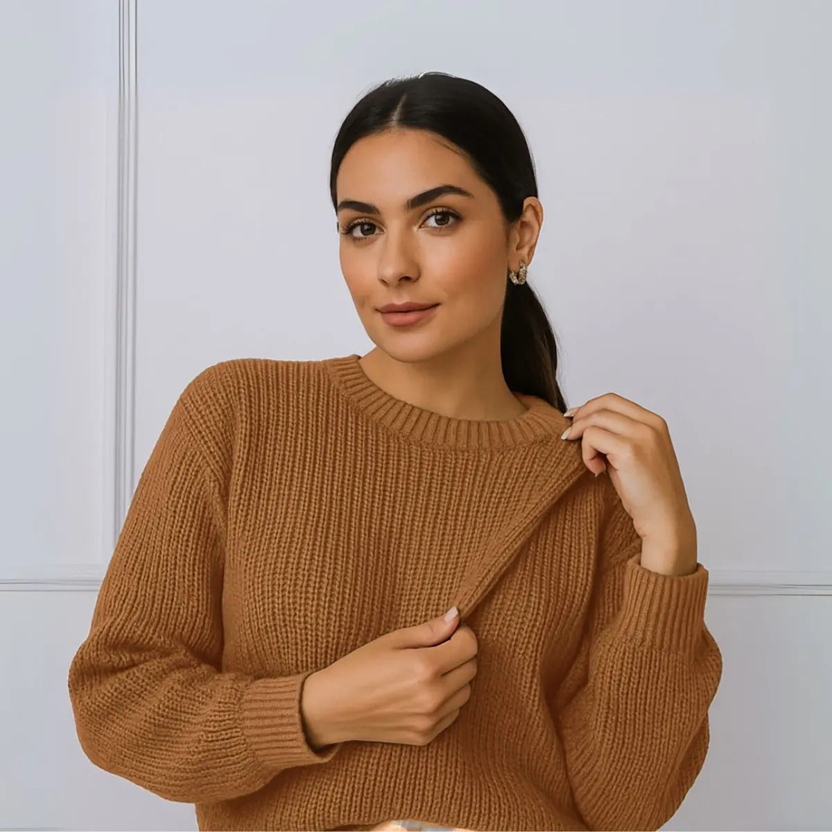 Suéter Blusa Manga Longa Max Cropped Frio Pullover Lã Trico