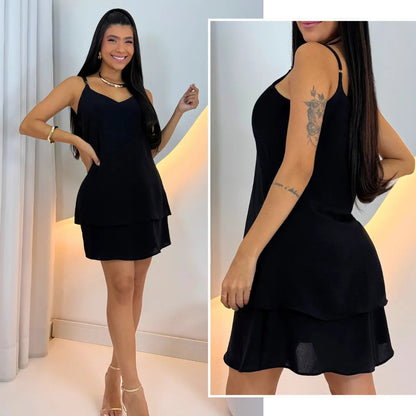 Vestido Feminino Ísis Leve Fluido Casual Elegante Duna para o Verão