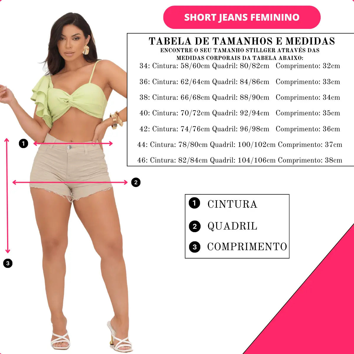 Short Jeans Feminino Cintura Alta Com Lycra Barra Desfiada