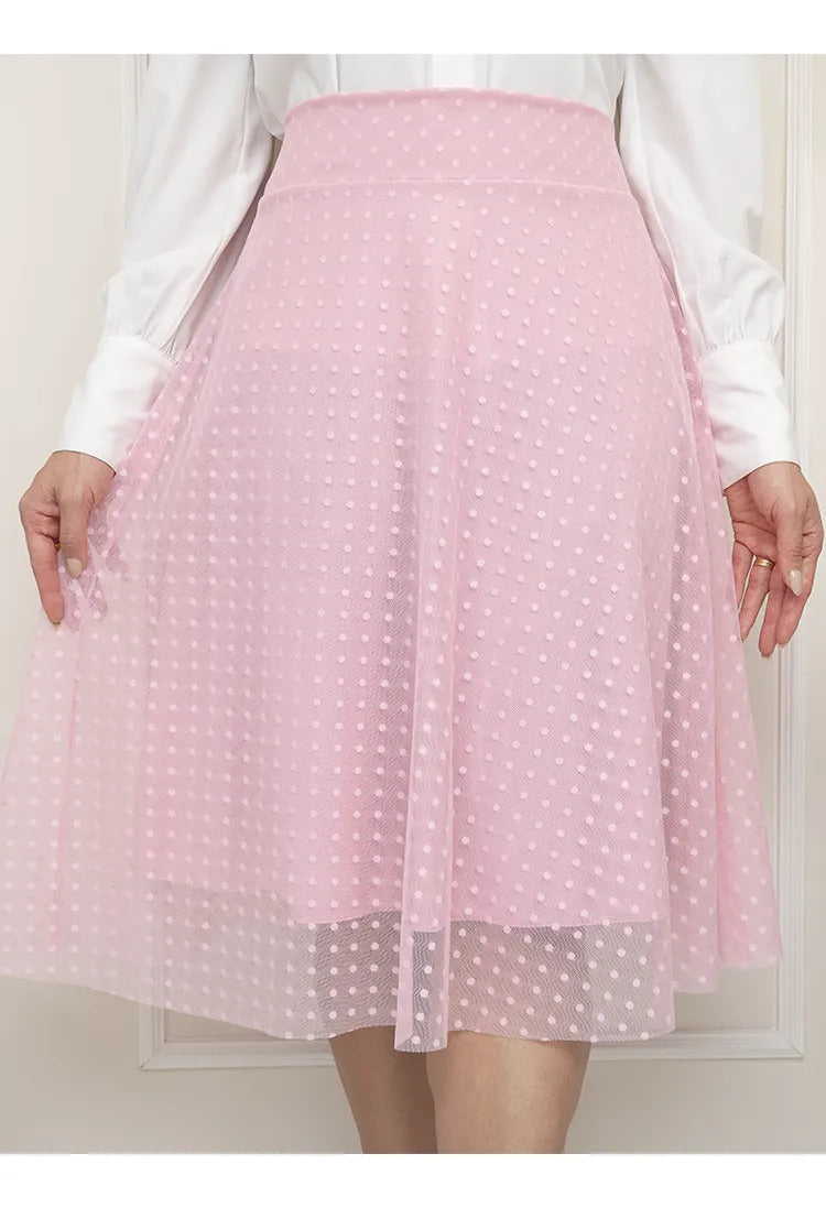 Saia Feminina Midi Godê De Tule Moda Evangélica Plus Size