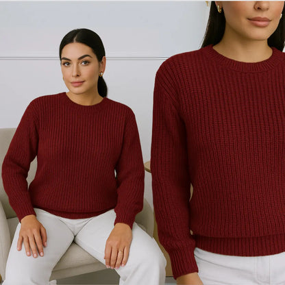 Suéter Blusa Manga Longa Max Cropped Frio Pullover Lã Trico