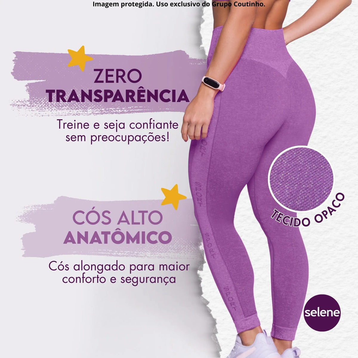 Calça Legging Fitness Academia Selene Levanta Bumbum