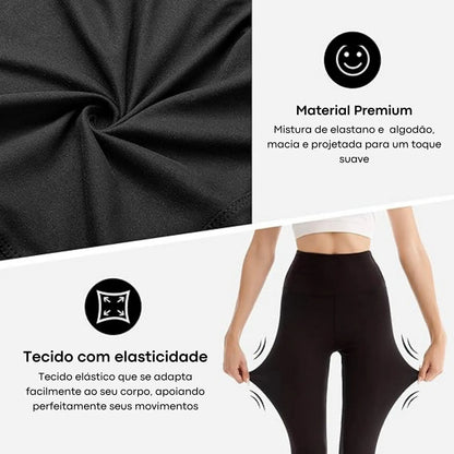 Calça Legging Kit 3 Grossa Suplex Cós Alto Leg Reforçada