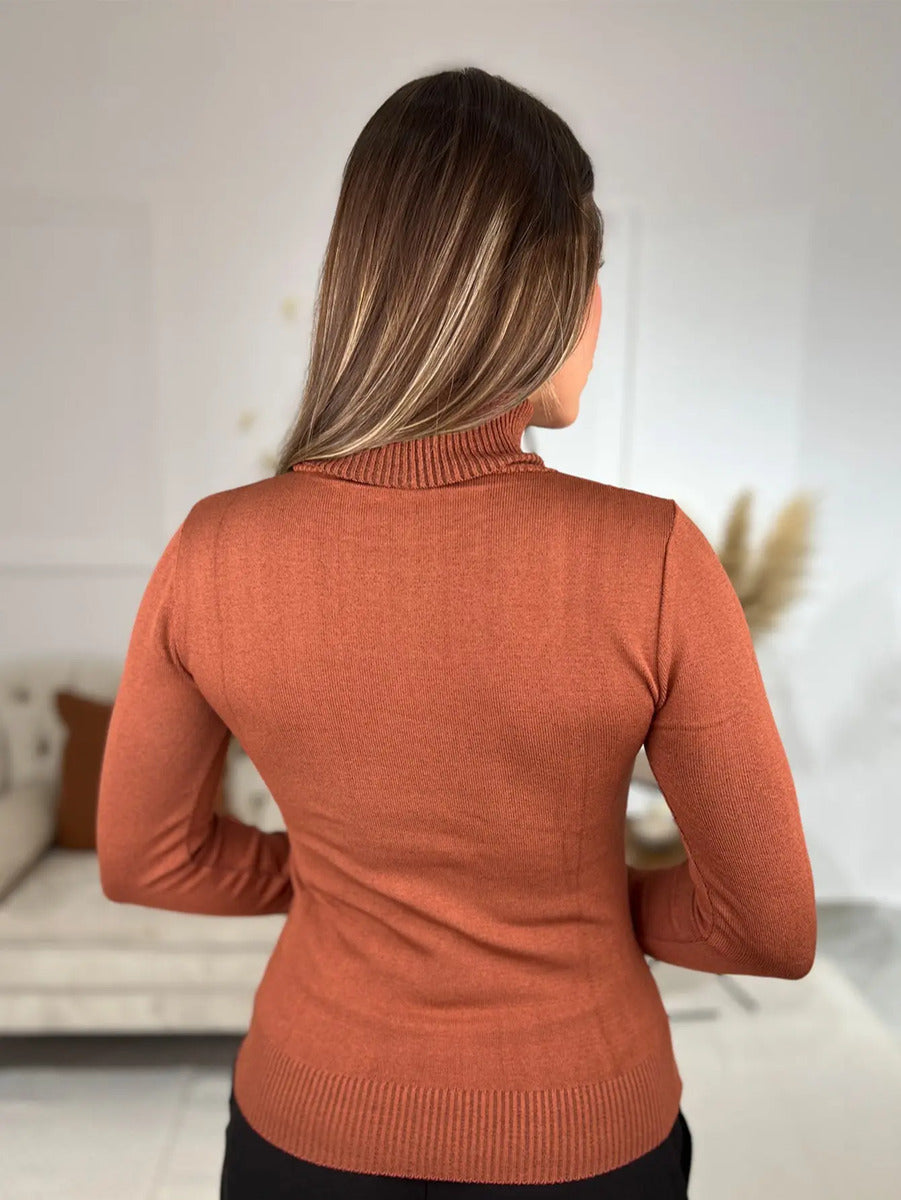 Blusa Cacharrel Feminina Lã Trico Tricot Gola Alta Atacado