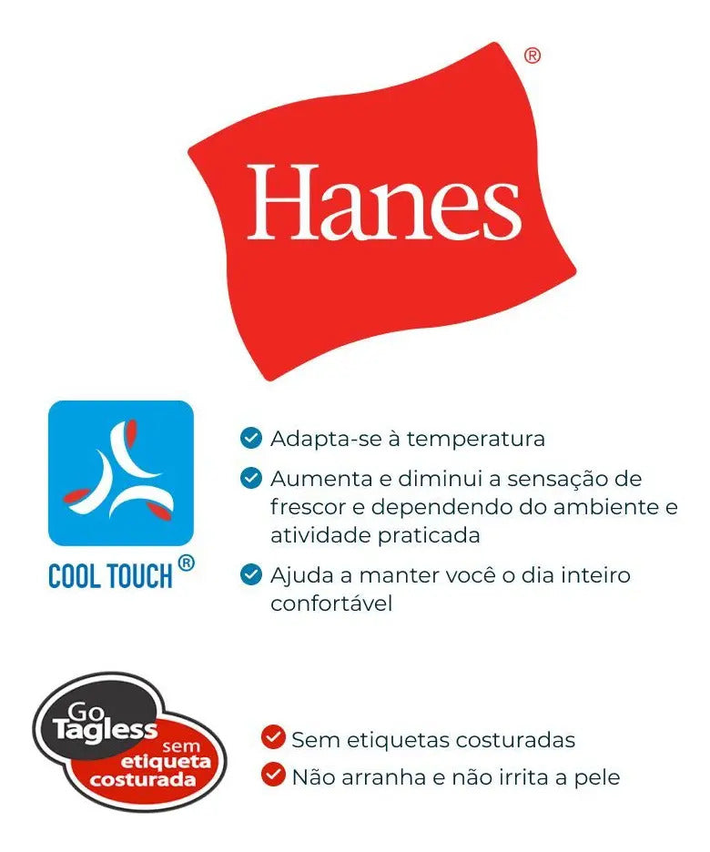 Top Hanes Alças Largas Sem Costura 5762