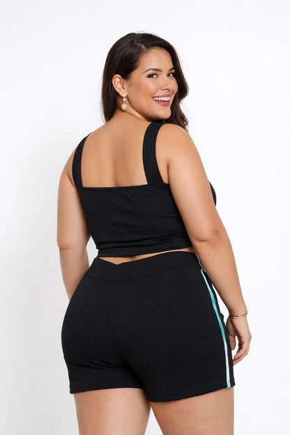 Cropped Plus Size Alça Bojo Top Suplex Super Sustentação
