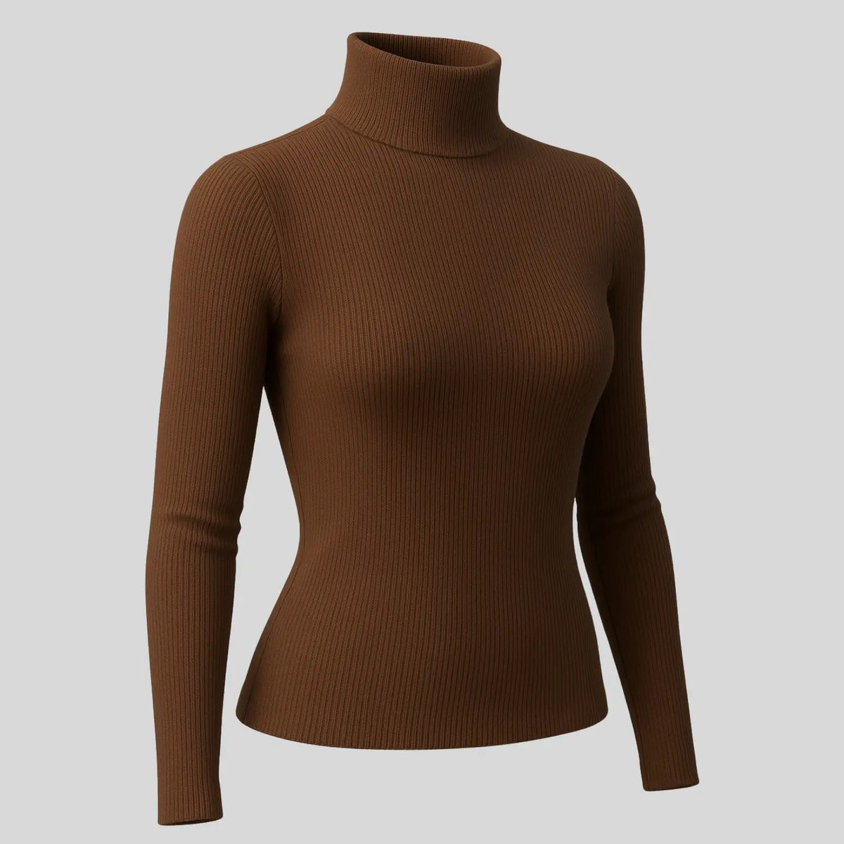 Blusa De Frio Feminina Manga Longa Gola Alta Inverno Lisa