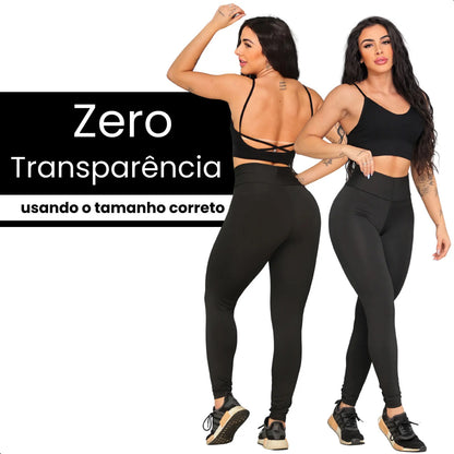 Calça Legging Kit 3 Grossa Suplex Cós Alto Leg Reforçada