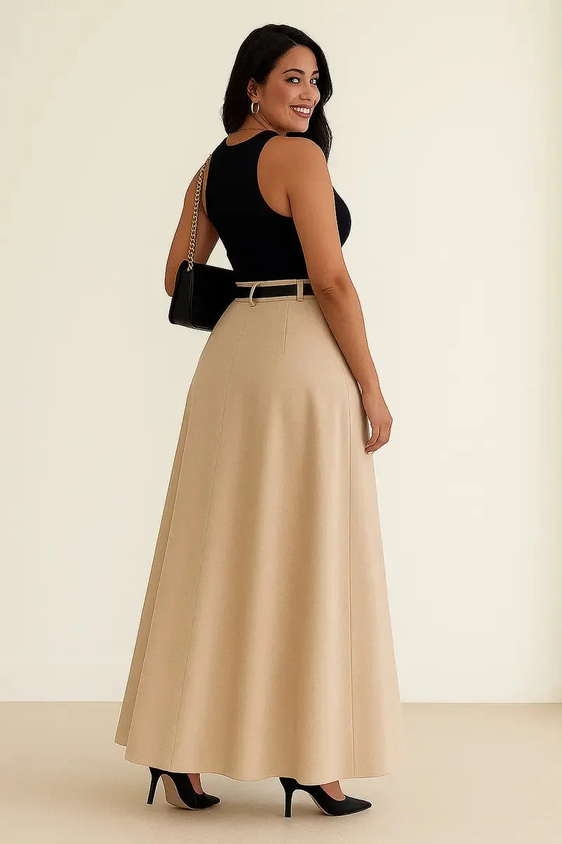 Saia Longa Social Alfaiataria Moda Feminina Evangelica Prime
