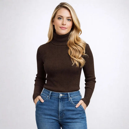 Blusa Cacharrel Feminina Tricô Lã Blusinha Gola Alta Rolê