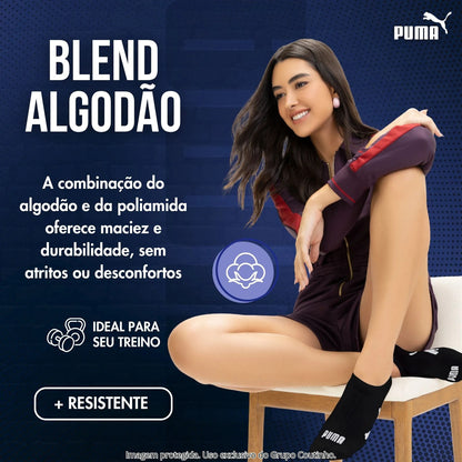 Kit 9 Pares Meias Invisível Puma Sapatilha Soquete Original