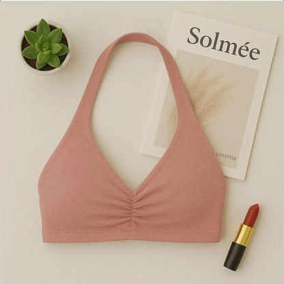 Top Halter Fitness Frente Unica Suplex Bojo Removìvel Yoga