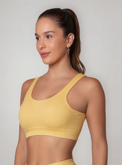 Top Nadador Canelado Sem Costura Fitness Academia Selene