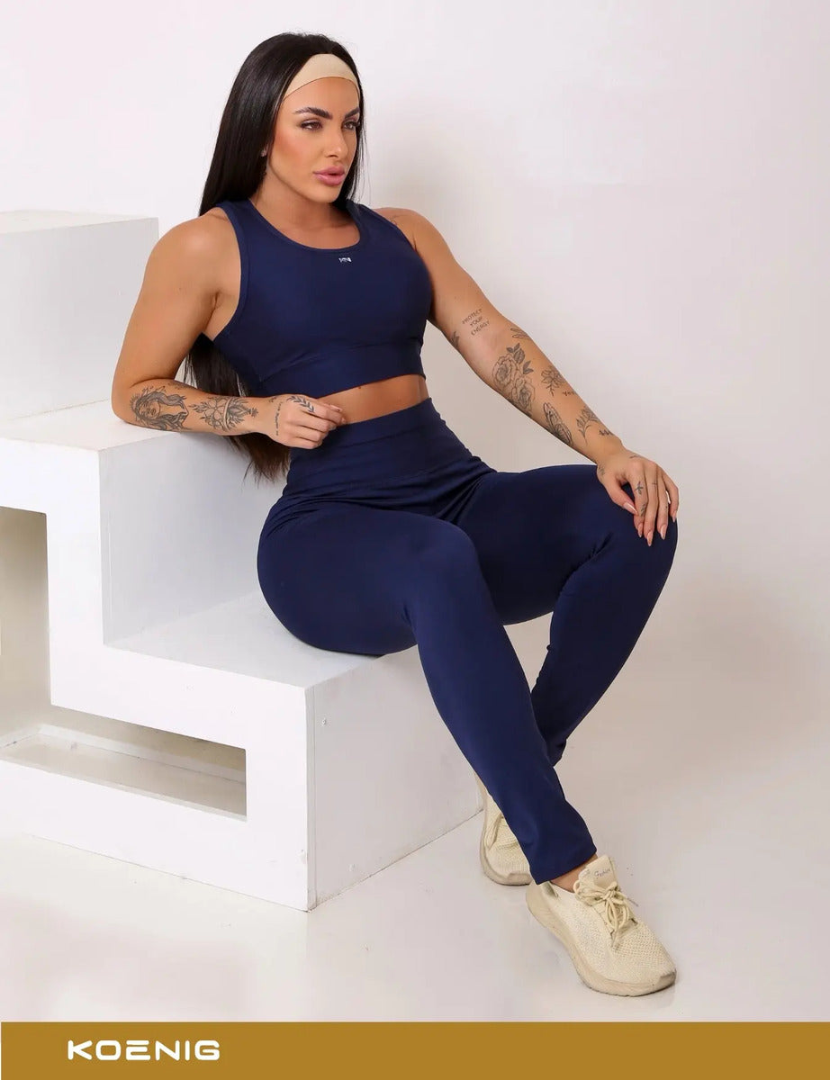 Calça Legging Fitness Zero Transparência Cintura Alta Koenig