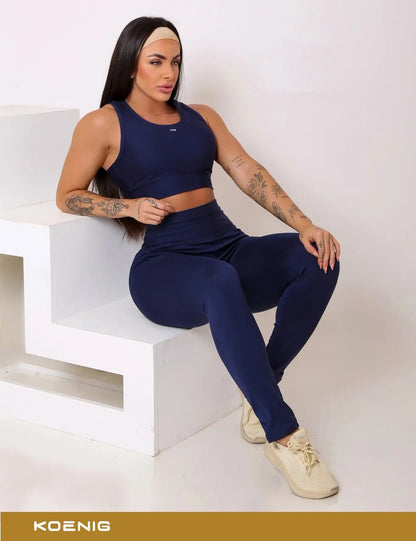 Calça Legging Fitness Zero Transparência Cintura Alta Koenig