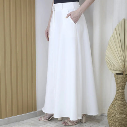 Saia Feminina Longa Design Saiaxshort Botao Cinto - Ma 7106