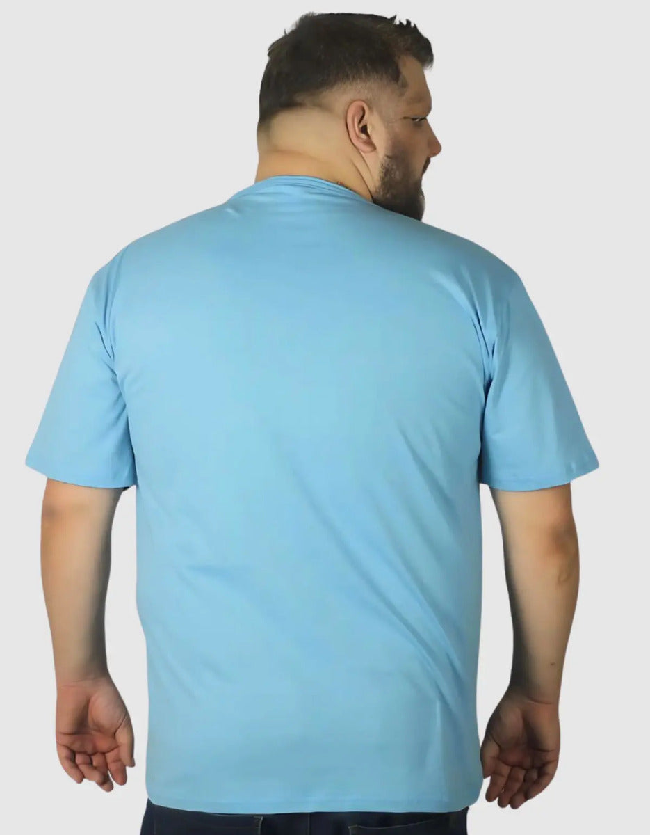 Camiseta Plus Size Masculina De Algodão Básica Lisa Grande