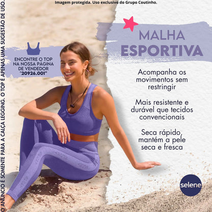 Calça Legging Fitness Academia Selene Levanta Bumbum
