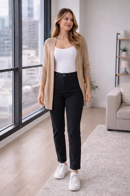 Calça Jeans Mom Stillger Feminina Cintura Alta Cor Clara