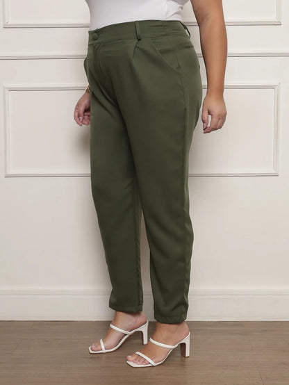 Calça Social Alfaiataria Cintura Alta Plus Size Feminina
