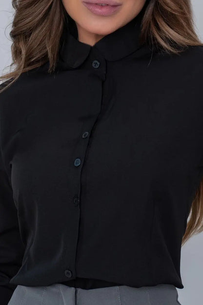 Camisa De Botão Sofisticada Feminina Alta Qualidade Sale 40%