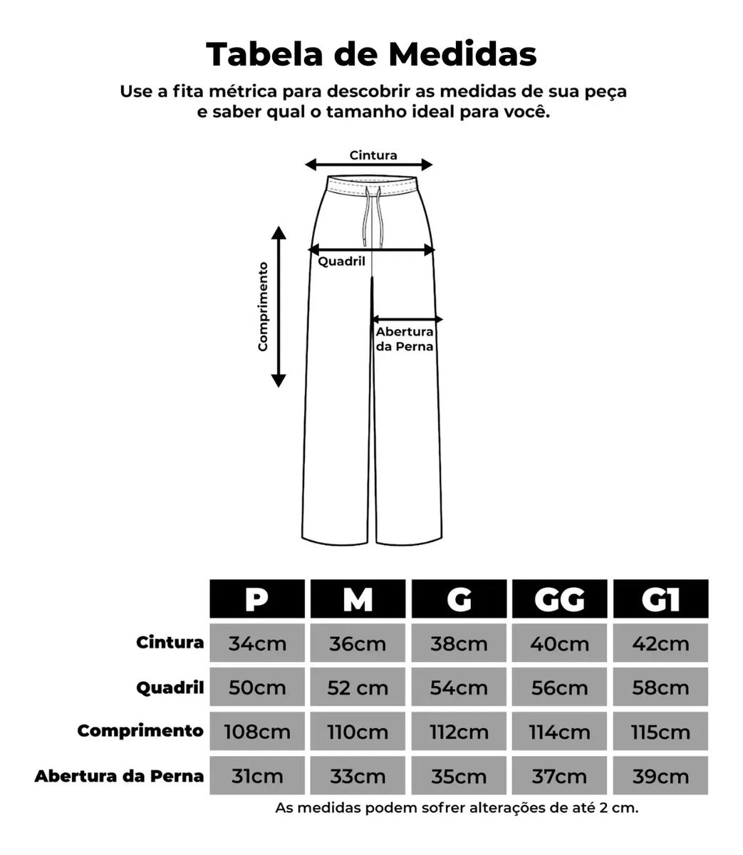 Calça Pantalona Feminina Moletinho Elegante Casual Cintura