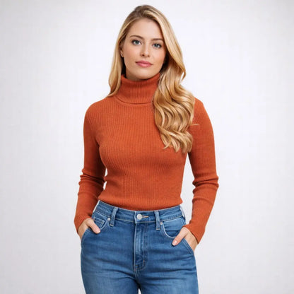 Blusa Cacharrel Feminina Tricô Lã Blusinha Gola Alta Rolê