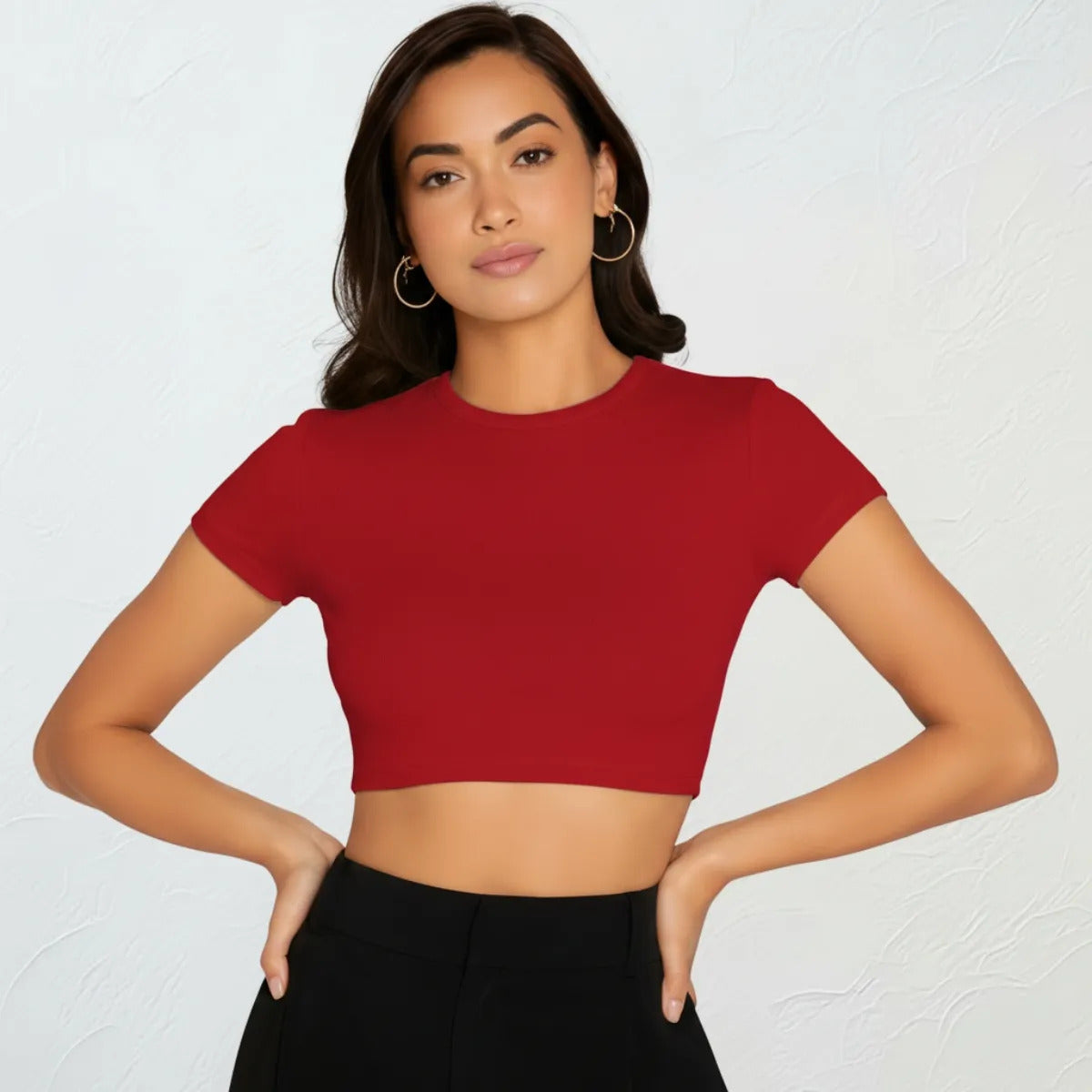 Top Cropped Feminino Básico Blusinha Academia Manga Curta