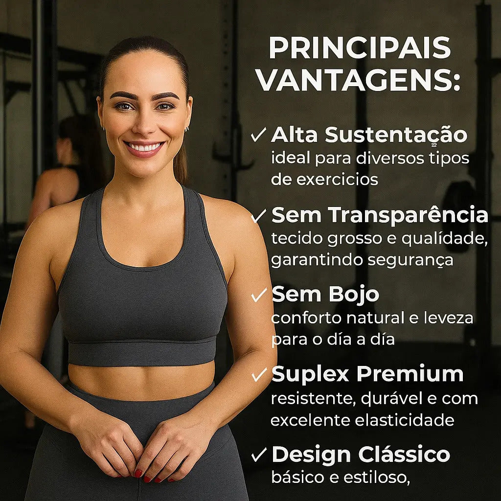 Kit 4 Top Feminino Plus Size Academia Fitness Treino Suplex